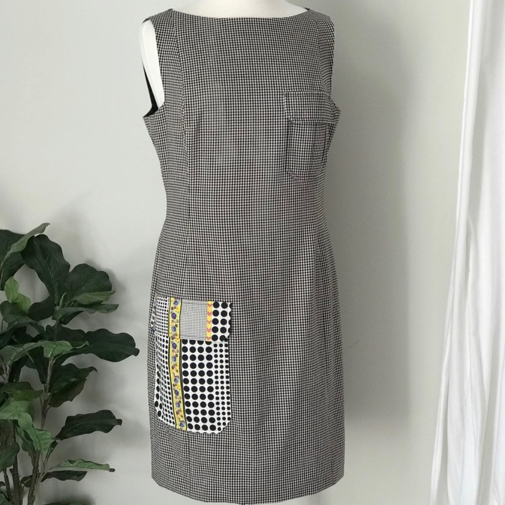 NWOT Versace Black & White Gingham Dress